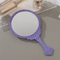 Zonyin Plastic Retro Handheld Mirror European Style Portable Travel Mirror Princess Hand Held Makeup Mirror for Promotion Gift