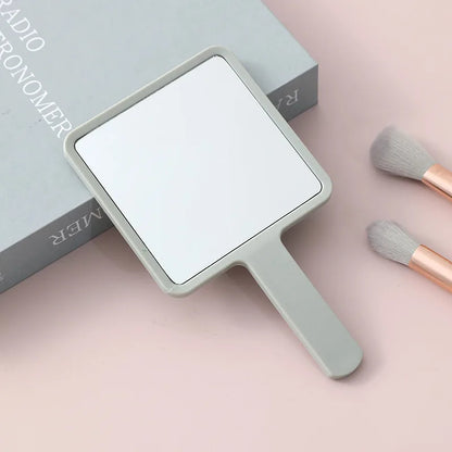 Zonyin Hot Sale Portable Square Round Makeup Mirror Small Handheld Cosmetic Hand Mirror for Girls Woman With Custom Logo