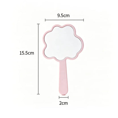 Zonyin Personalized Cloud-Shaped Handheld Makeup Mirror Portable  Custom Logo Cute Mini Travel Eco-Friendly Plastic Pocket