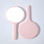 Zonyin Custom Logo Round Small Handheld Makeup Mirror Personalized Handle Pocket Cosmetic Mirror Girl Hand Held Travel Mirror