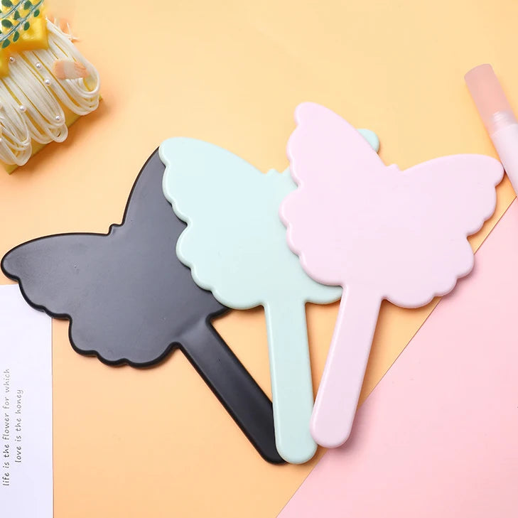 Zonyin Custom Logo Hand Mirror Cute Butterfly Shape Portable Cosmetic Mini Pocket Travel Mirror Personalized Feature