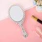 Zonyin Gold Vintage Handheld Makeup Mirror Goldplated Plastic Hand Personalized Portable Cosmetic Vanity Mirror for Wedding