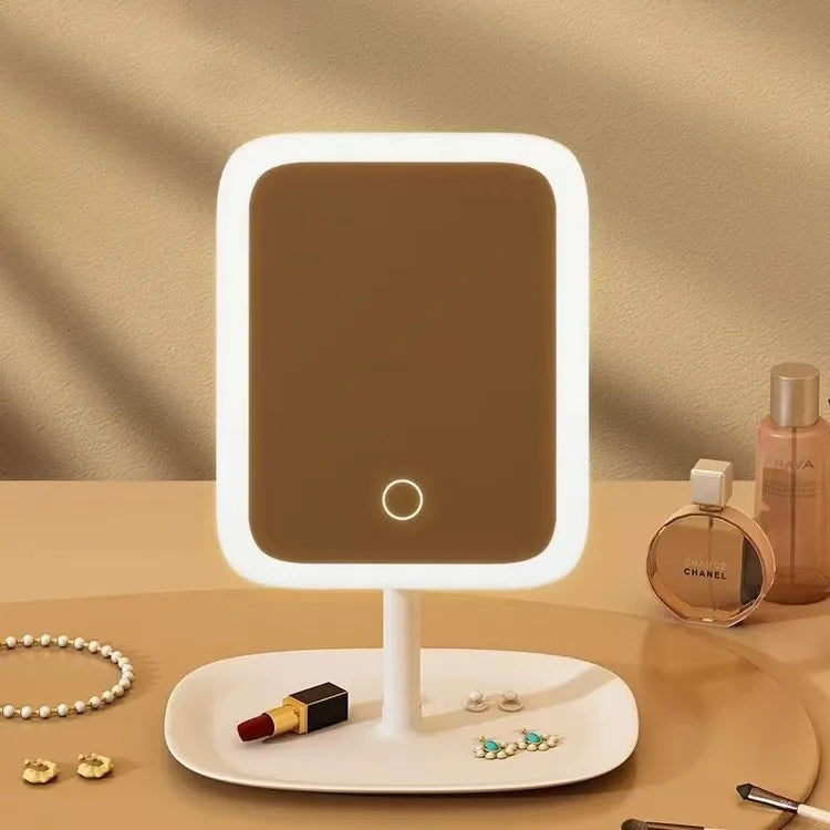Zonyin LED Lighted Makeup Mirror Desktop Vanity Mirror with Light Portable Cosmetic Mirror for Dorm Student Travel Wholesale