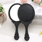 Zonyin High Quality Gold Oval Handheld Makeup Mirror Custom Logo Vanity Retro Hand Held Cosmetic Mirror for Women Girls Gift