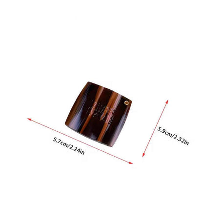 Zonyin New Design Acetate Travel Makeup Mirror Comb Set With Carved Logo Retro High-end Portable Pocket Mirror for Promotion