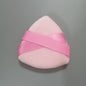 Zonyin Hot Selling Two Ribbons Face Powder Makeup Puff Brown Velour Soft Triangle Powder Puffs for Loose Powder