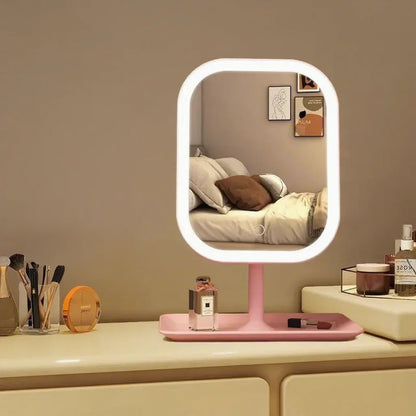 Zonyin LED Lighted Makeup Mirror Desktop Vanity Mirror with Light Portable Cosmetic Mirror for Dorm Student Travel Wholesale