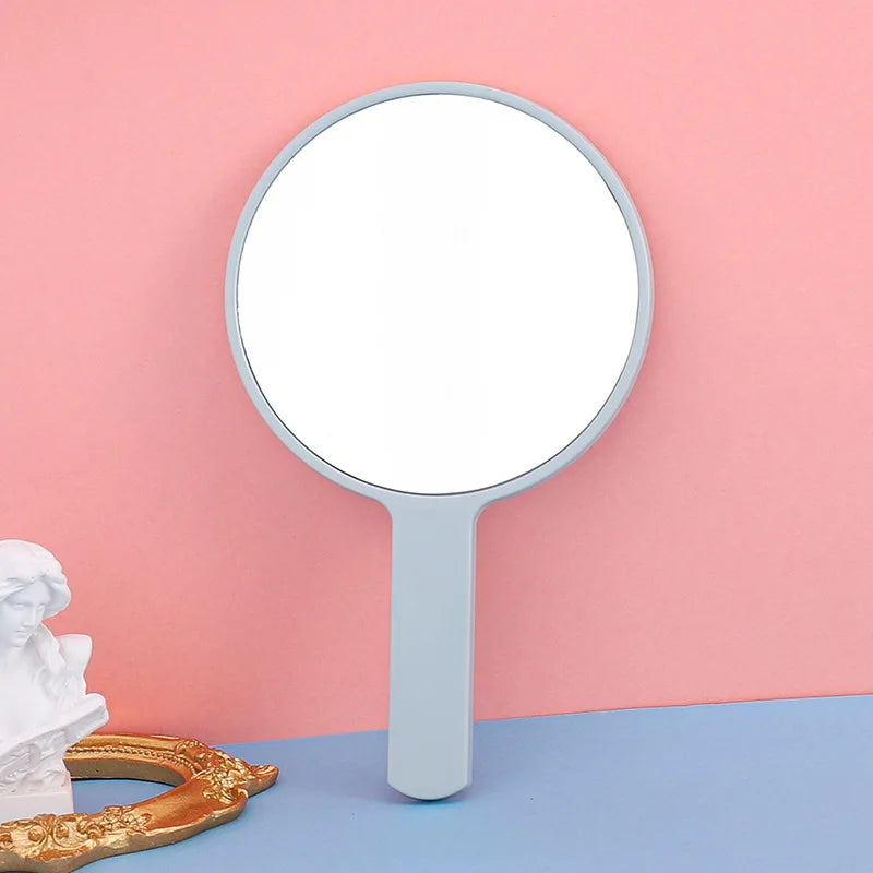 Zonyin Custom Round Small Vanity Mirror Personalized Handle Makeup Mirror Customizable Handheld Travel Mirror for Promotion