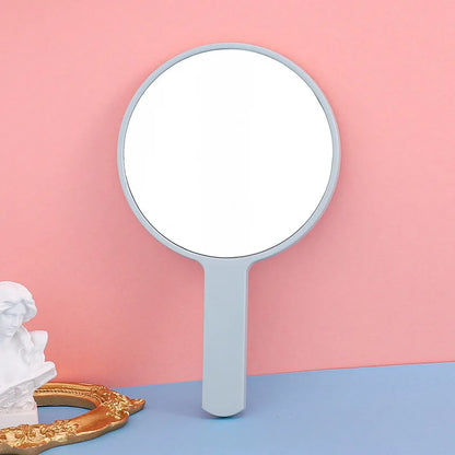 Zonyin Custom Round Small Vanity Mirror Personalized Handle Makeup Mirror Customizable Handheld Travel Mirror for Promotion