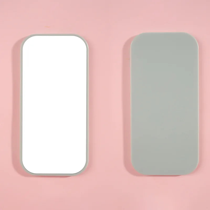 Zonyin Wholesale Promotion Portable Handheld Square Cosmetic Makeup Mirror Plastic+Glass Travel Pocket Personalized Small Mirror