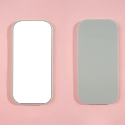 Zonyin Wholesale Promotion Portable Handheld Square Cosmetic Makeup Mirror Plastic+Glass Travel Pocket Personalized Small Mirror