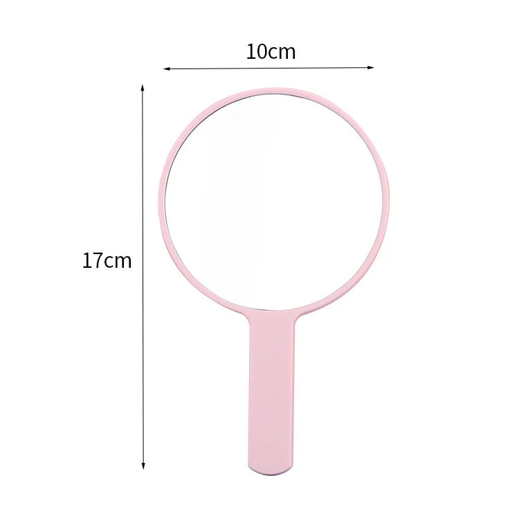 Zonyin Custom Round Small Vanity Mirror Personalized Handle Makeup Mirror Customizable Handheld Travel Mirror for Promotion