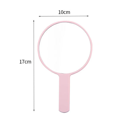 Zonyin Custom Round Small Vanity Mirror Personalized Handle Makeup Mirror Customizable Handheld Travel Mirror for Promotion