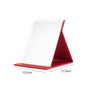 Factory Direct Silver Finish Foldable Square Glass Frame Cosmetic Mirror with Magnifying Feature for Desktop Use