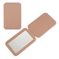 Zonyin Custom Portable Makeup Mirror Foldable Solid Color PU Leather Simple Mini Compact Cute Pocket Mirror for Woman Girls Gift