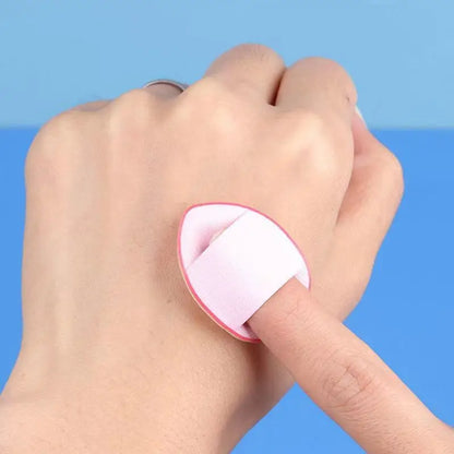 Zonyin Wholesale Cheap Mini Droplet Shaped Cosmetic Puff Small Pointed Finger Foundation Powder Puff for Make up