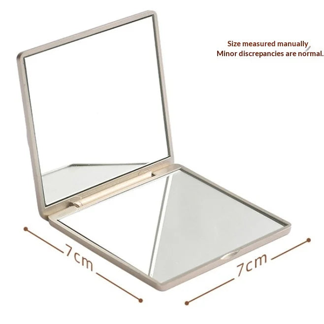 Zonyin Wholesale Square Makeup Mirror Double Sided Folding Pocket Mirror with Magnifying Portable Mini Plastic Cosmetic Mirror