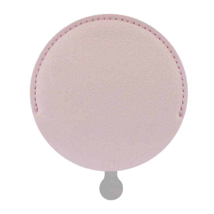 Zonyin Wholesale Cheap Gold Round Pull-out Makeup Pocket Mirror Private Label Pu Leather Metal Mirror for Travel
