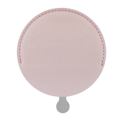 Zonyin Wholesale Cheap Gold Round Pull-out Makeup Pocket Mirror Private Label Pu Leather Metal Mirror for Travel