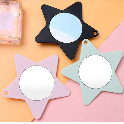 Zonyin Star Shape Mini Handheld Small Vanity Mirror Personalized Logo Wholesale Makeup Cosmetic Mirror Promotion