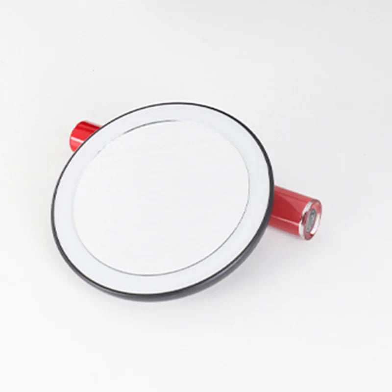 Zonyin Handed Mirror Personalized Single Side Pocket Makeup Mirror with LED Light ABS Plastic Design Compact Customized Logo