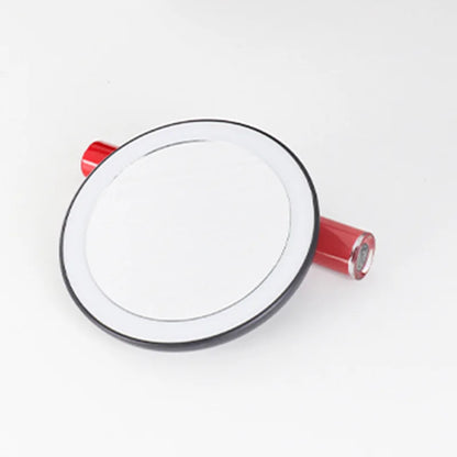 Zonyin Handed Mirror Personalized Single Side Pocket Makeup Mirror with LED Light ABS Plastic Design Compact Customized Logo