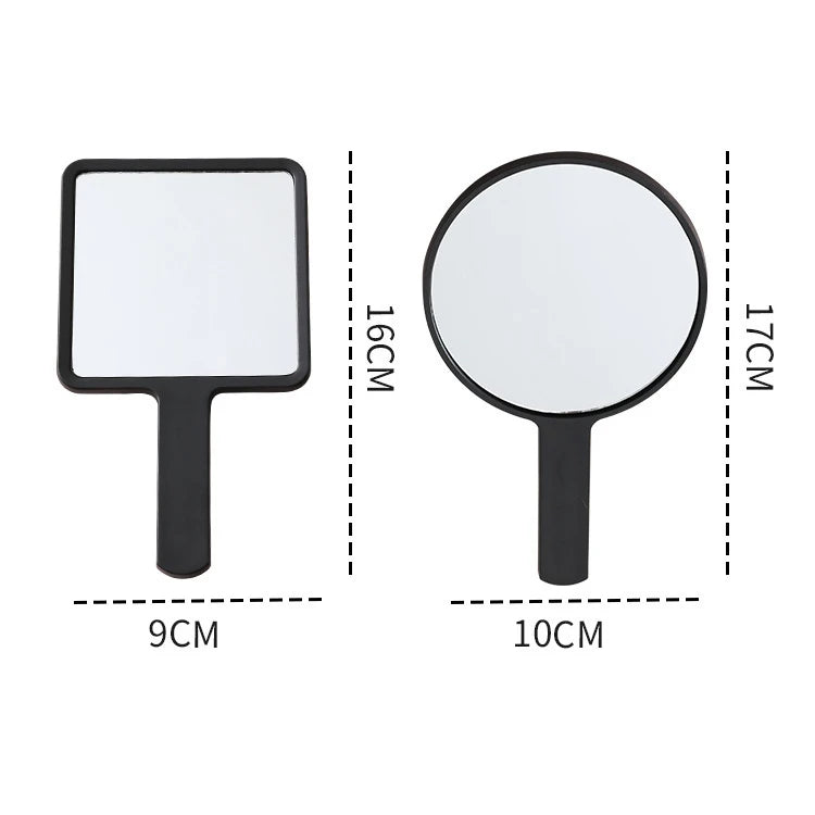 Zonyin Hot Sale Portable Square Round Makeup Mirror Small Handheld Cosmetic Hand Mirror for Girls Woman With Custom Logo