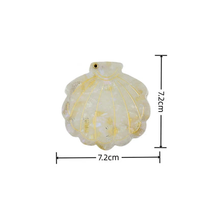 Zonyin Eco-Friendly Acetate Portable Travel Cosmetic Mirror Custom Logo Shell-Shaped Makeup Mirror for Girls Personalized