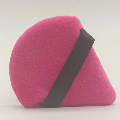 Zonyin Hot Selling Customized Cosmetic Flocking Heart Puff Velvet Makeup Loose Powder Puff Triangle Soft Dry Use