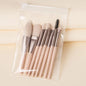 Zonyin 8pcs Travel Makeup Brushes Private Label High Quality Synthetic Mini Small Vegan Makeup Brush Set With Pu Bag