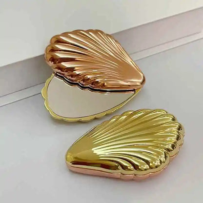 Zonyin New Heart Shape Irregular Design Metal Foldable Mirror Portable Double-sided Small Mirror Promotion Gift for Modern