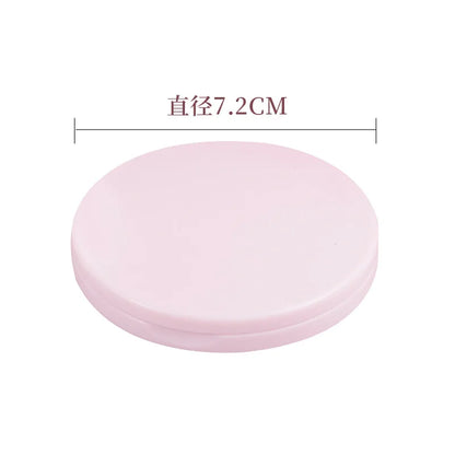 Zonyin Custom logo Round Double-Sided Folding Pocket Mirror Mini Compact pink Cosmetic Travel Mirror with 2x Magnification