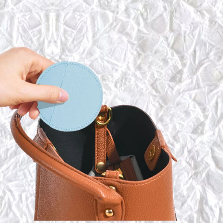 Zonyin Round Compact Stainless Steel Makeup Mirror Customized Logo Mini PU Leather Hand Pocket Cosmetic Mirror for Promotional
