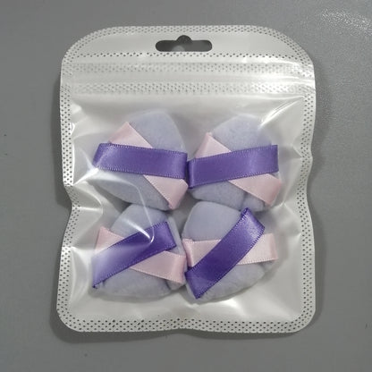 Zonyin Wholesale Cheap Small Finger Soft Velour Powder Puffs Triangle Mini Velvet Face Makeup Puff for Loose Powder