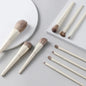 Zonyin 10 Pcs Factory High Quality Custom Logo Plastic Portable Travel Cosmetic Makeup Brush Kits Makeup Brushes Set