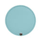 Zonyin Wholesale White Round Pocket Mirror Pu Leather Glass Small Travel Cosmetic Mirror for Women Girls