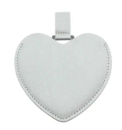 Zonyin High Quality Lovely Heart Design Compact Mirror No Break Stainless Steel Mirror  Pu Leather Pocket Mirror for Women Girls
