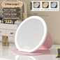 Zonyin Portable LED Cosmetic Mirror with Fill Light Foldable Tabletop Dressing Makeup Mirror for Dormitory or Office Box Packed