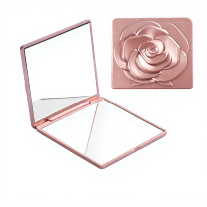 Zonyin Wholesale Square Makeup Mirror Double Sided Folding Pocket Mirror with Magnifying Portable Mini Plastic Cosmetic Mirror
