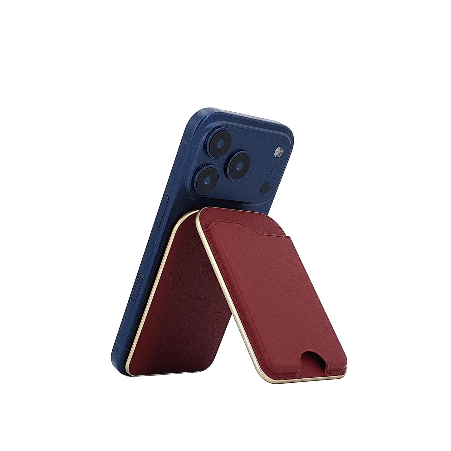 Zonyin Rotatable Magnetic MagSafe Makeup Mirror with Wallet for iPhone Foldable Pocket Mirror Compact Mirror Gift for Men Women