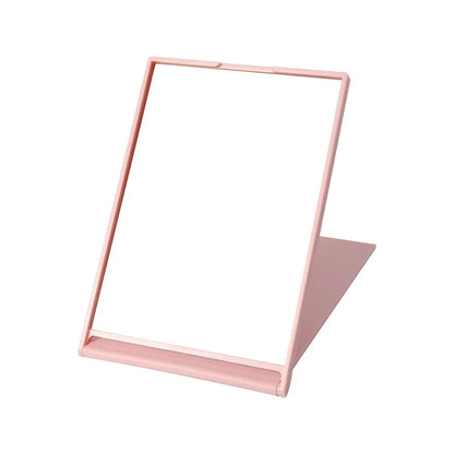Zonyin Wholesale Folding Cosmetic Mirror Customize Logo Printable Rectangle Foldable Portable Makeup Mirror Promotional Gifts