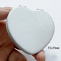 Zonyin Customized Design Double Sided Folding Compact Mirror White Pink PU Leather Pocket Mirror With 2x Magnifying for Travel