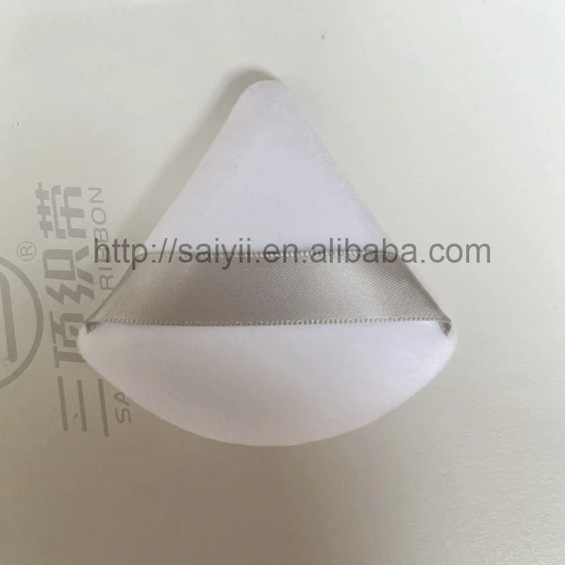 Zonyin Top Seller Triangle Powder Puff Makeup Sponge Soft Velour Cosmetic Puff Black Velvet Loose Powder Puffs for Face