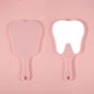Zonyin Custom Logo Small Plastic Cute Tooth Shape Handheld Mirror Portable Compact Small Vintage Pocket Mirror for Gift