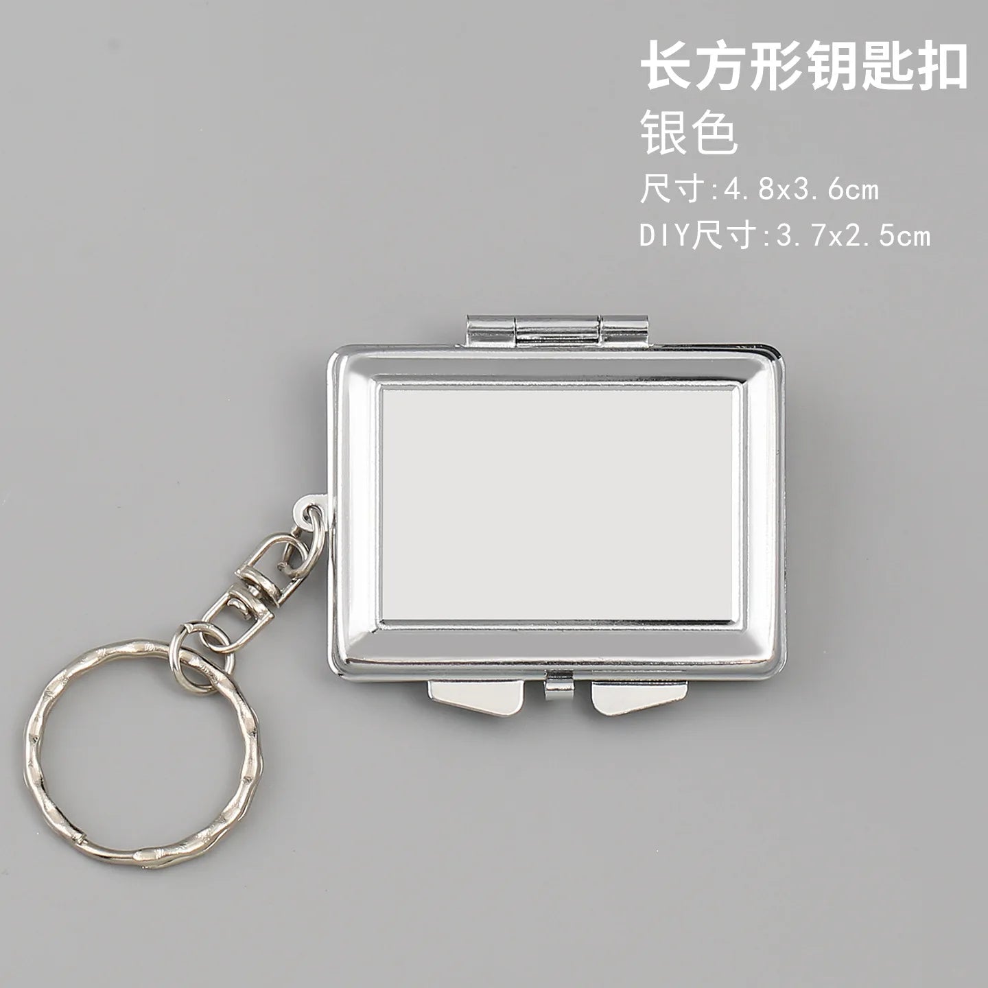 Zonyin Metal Keychain Mirror Creative Double Sided Folding Pocket Mirror Mini Gift Cosmetic Mirror with Ring for DIY Crafts