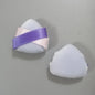 Zonyin Custom Logo Red Powder Puff Soft Velvet Triangle Powder Puffs Loose Velour Powder Makeup Puff with 2 Ribbons