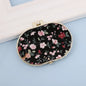 Zonyin High Quality Handheld Makeup Mirror Wholesale Vintage Silk Fabric Rectangle Oval & Round Sided Mirrors with Double Sides