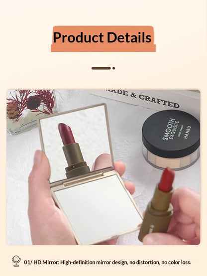 Zonyin Wholesale Square Makeup Mirror Double Sided Folding Pocket Mirror with Magnifying Portable Mini Plastic Cosmetic Mirror