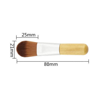 Zonyin Custom logo Face Mask Brush with Short Wooden Handle Portable Nylon Fiber Makeup Foundation Brush Applicator for Women