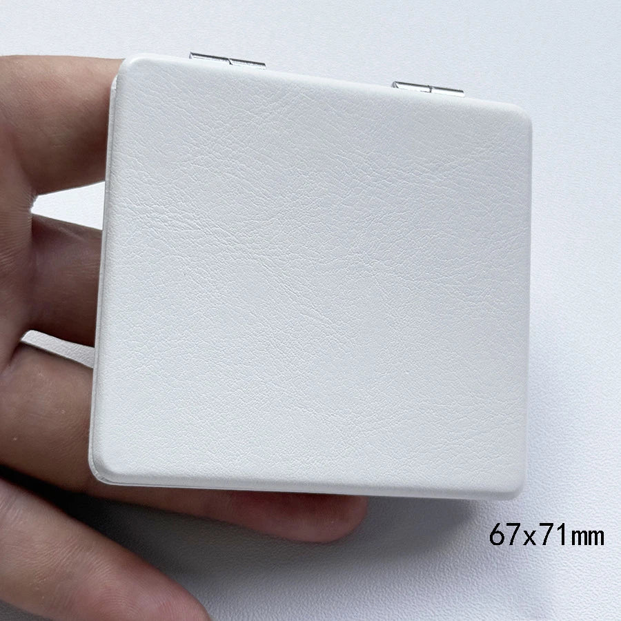 Zonyin Wholesale Hand Mirror Square Cosmetic Makeup Vanity Mirror Double Side Folding Pocket Heart Design Compact Mirror Custom
